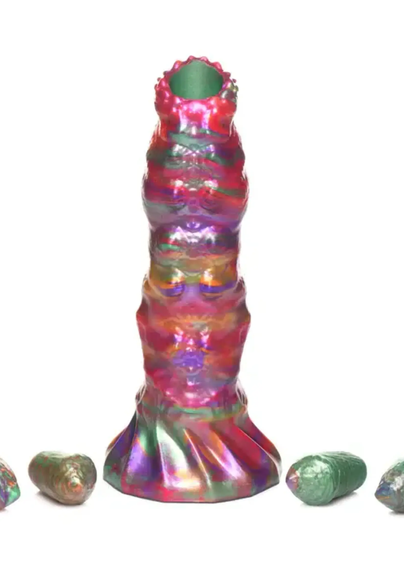 XR Brands Creature Cocks - Larva Silicone Ovipositor with Eggs