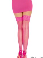 Dreamgirl Dream Girl  - Fish Net Thigh Highs with Back Seam - Hot Pink