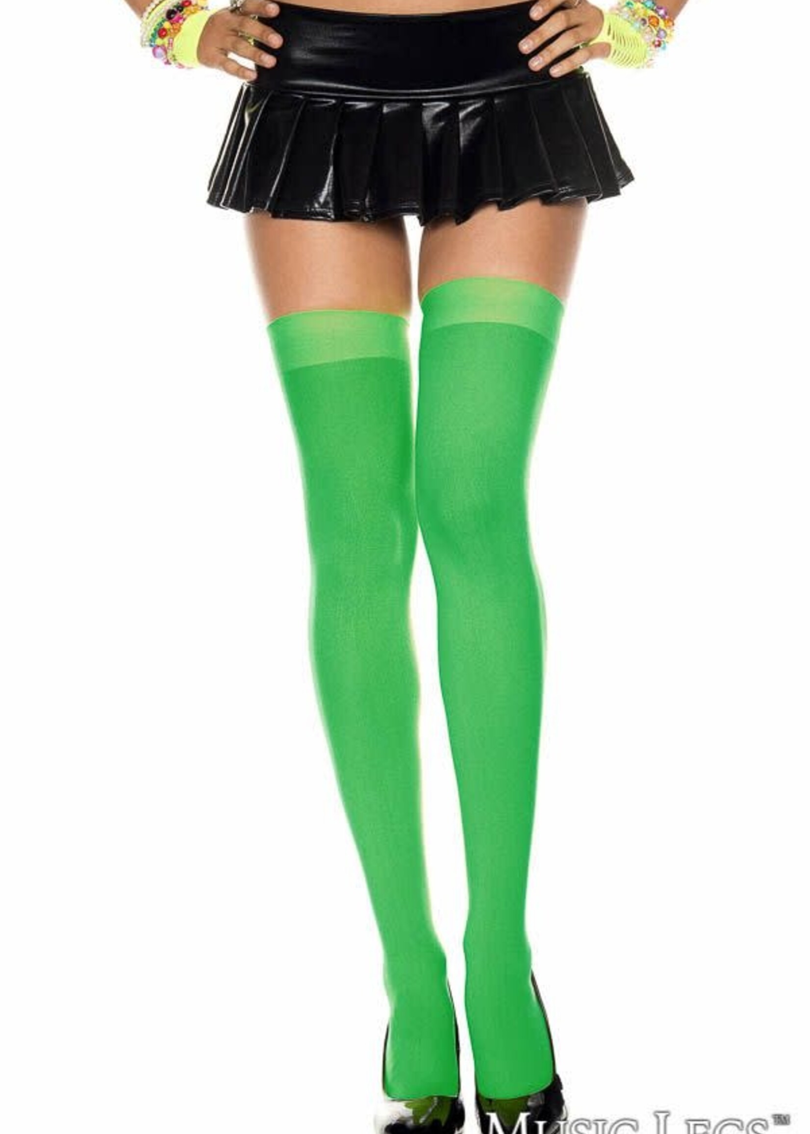 Opaque Thigh Highs - OS - Kelly Green