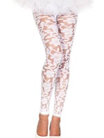 Floral Tights  - O/S - White
