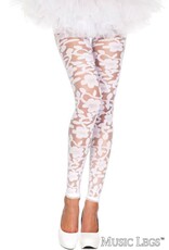 Floral Tights  - O/S - White