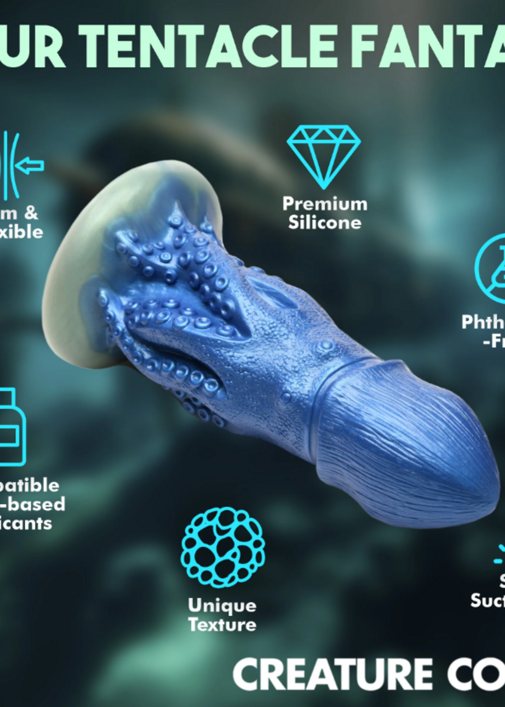XR Brands Creature Cocks - Cocktopus Octopus Silicone Dildo