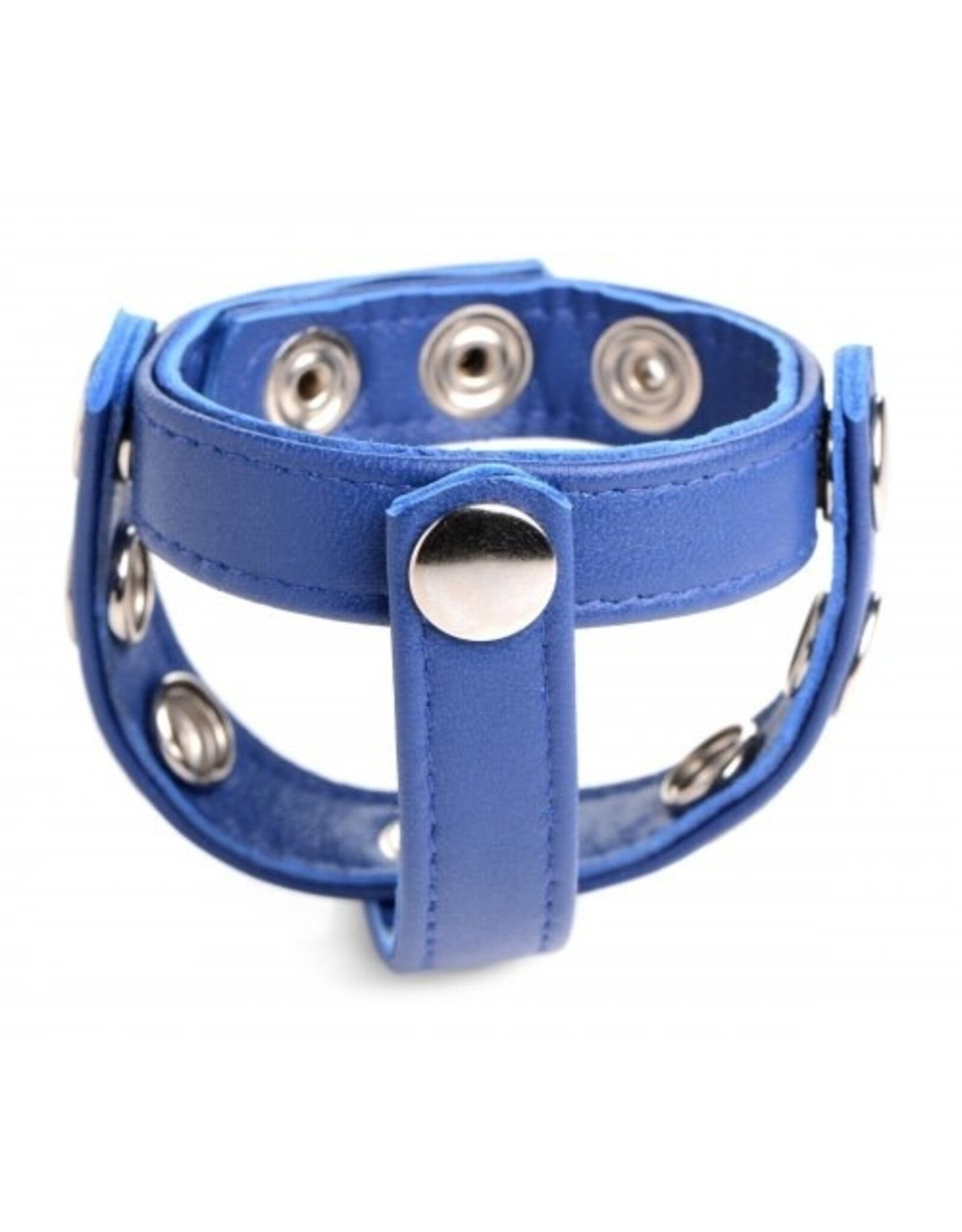 Strict Strict - Leather Cock Gear Leather Snap-on Cock Harness - Blue