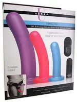 Strap U - Triple Peg Vibrating Dildo Set