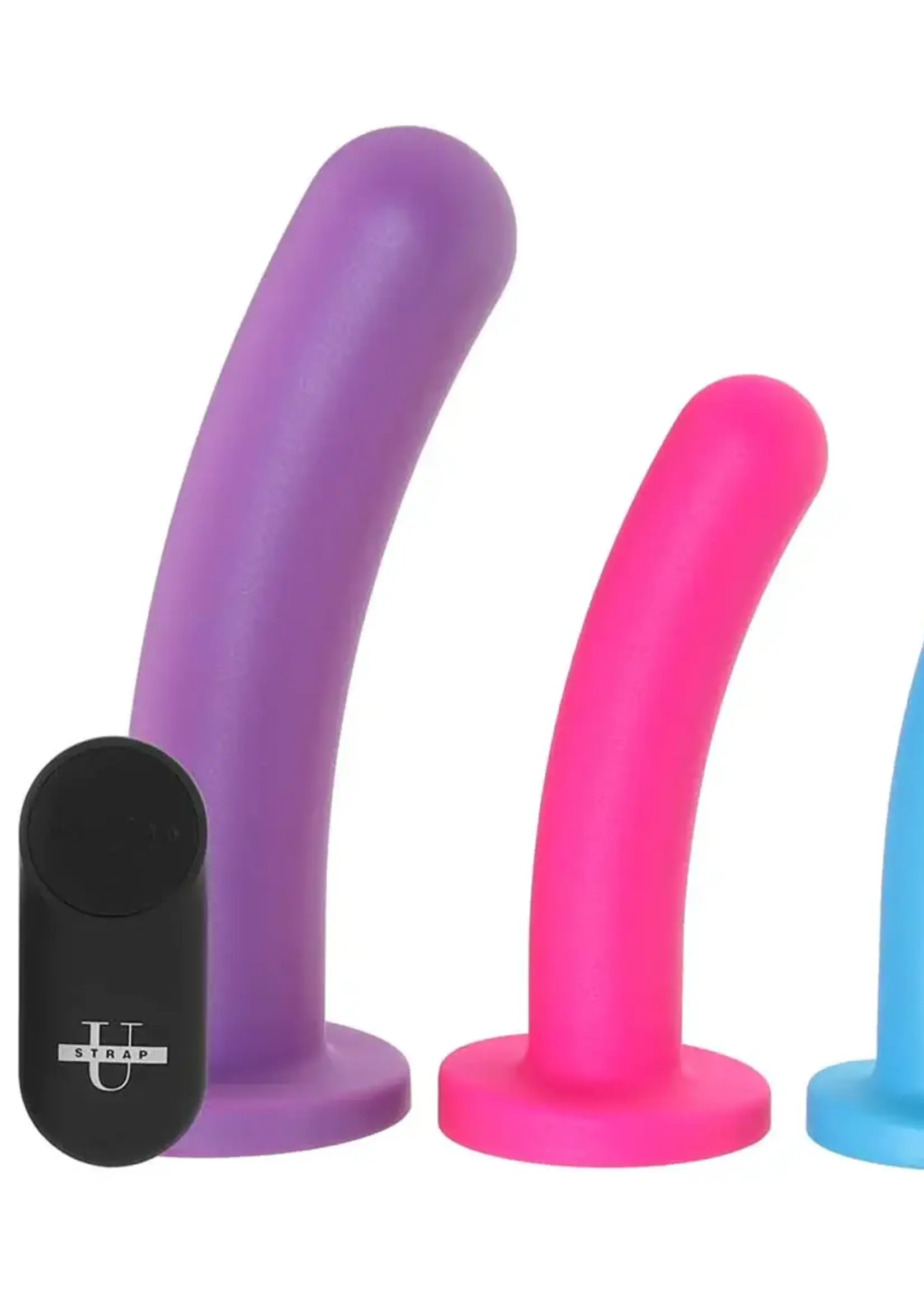 Strap U - Triple Peg Vibrating Dildo Set