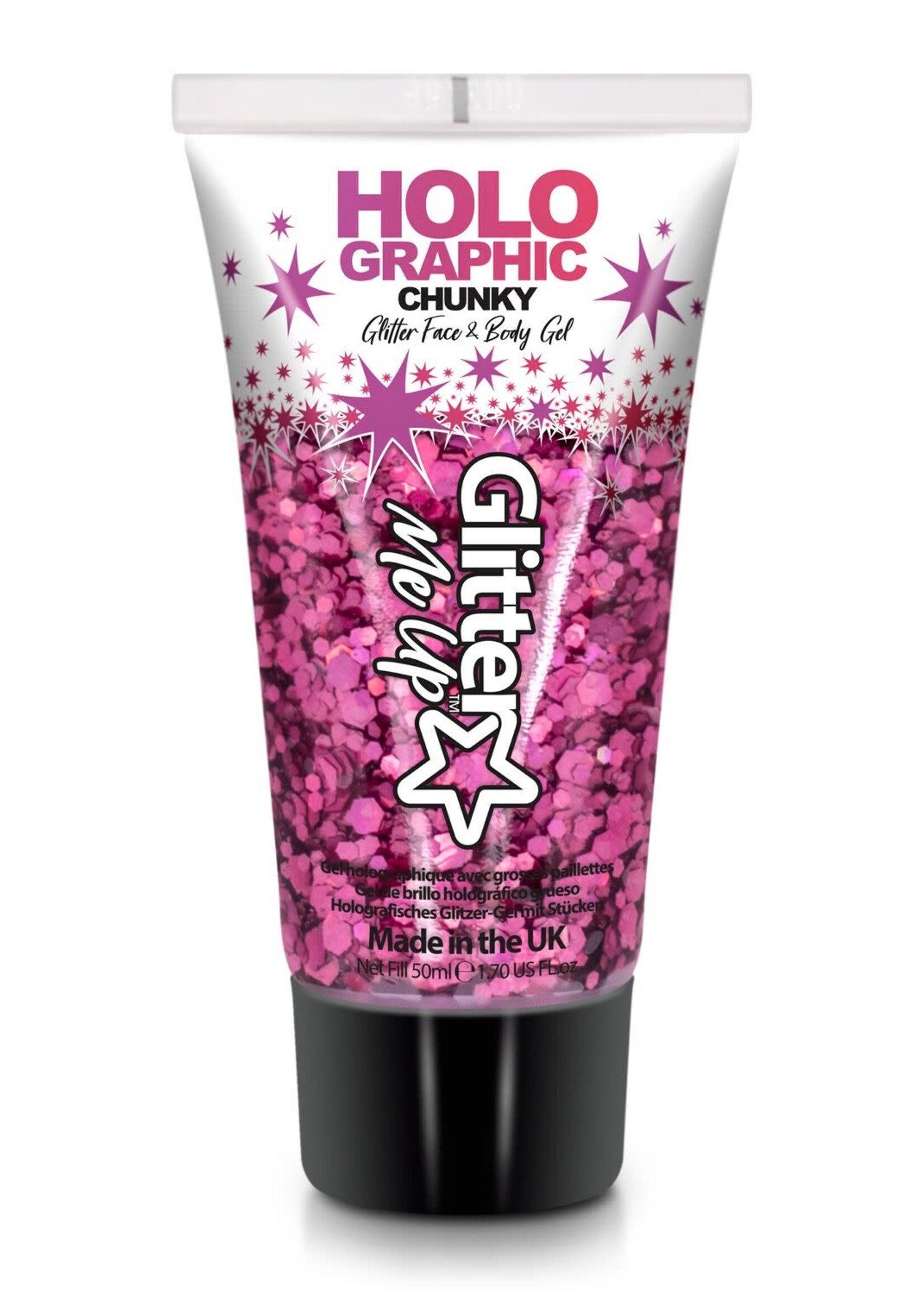 Glitter Me Up Glitter Me Up - Chunky Glitter Gel Tube 50 ml - Princess Pink
