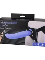 9" Vibration Dildo Strap-On with Remote Control - Blue