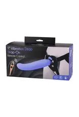 9" Vibration Dildo Strap-On with Remote Control - Blue