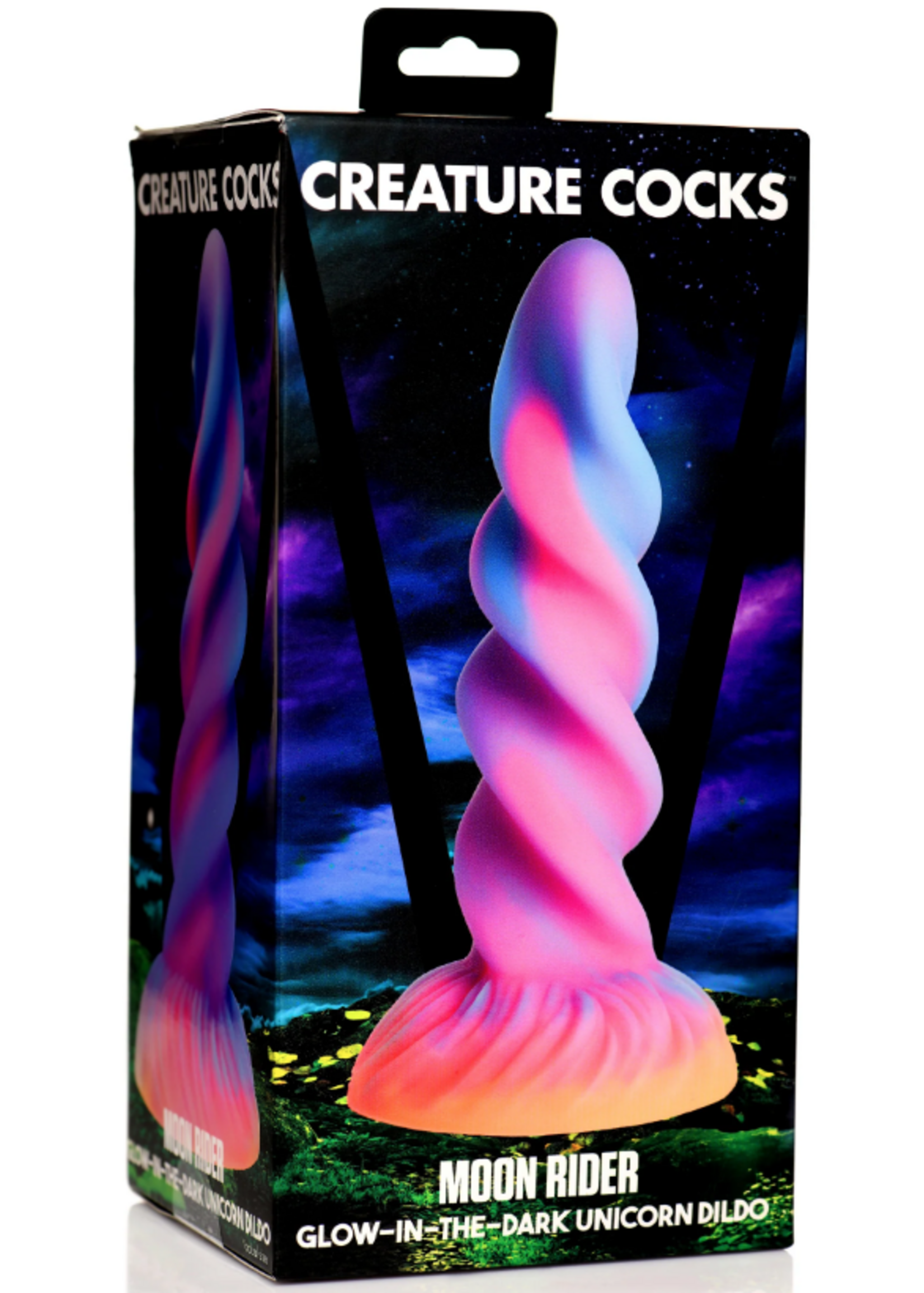 XR Brands Creature Cocks - Moon Rider Glow-in-the-Dark Unicorn Dildo