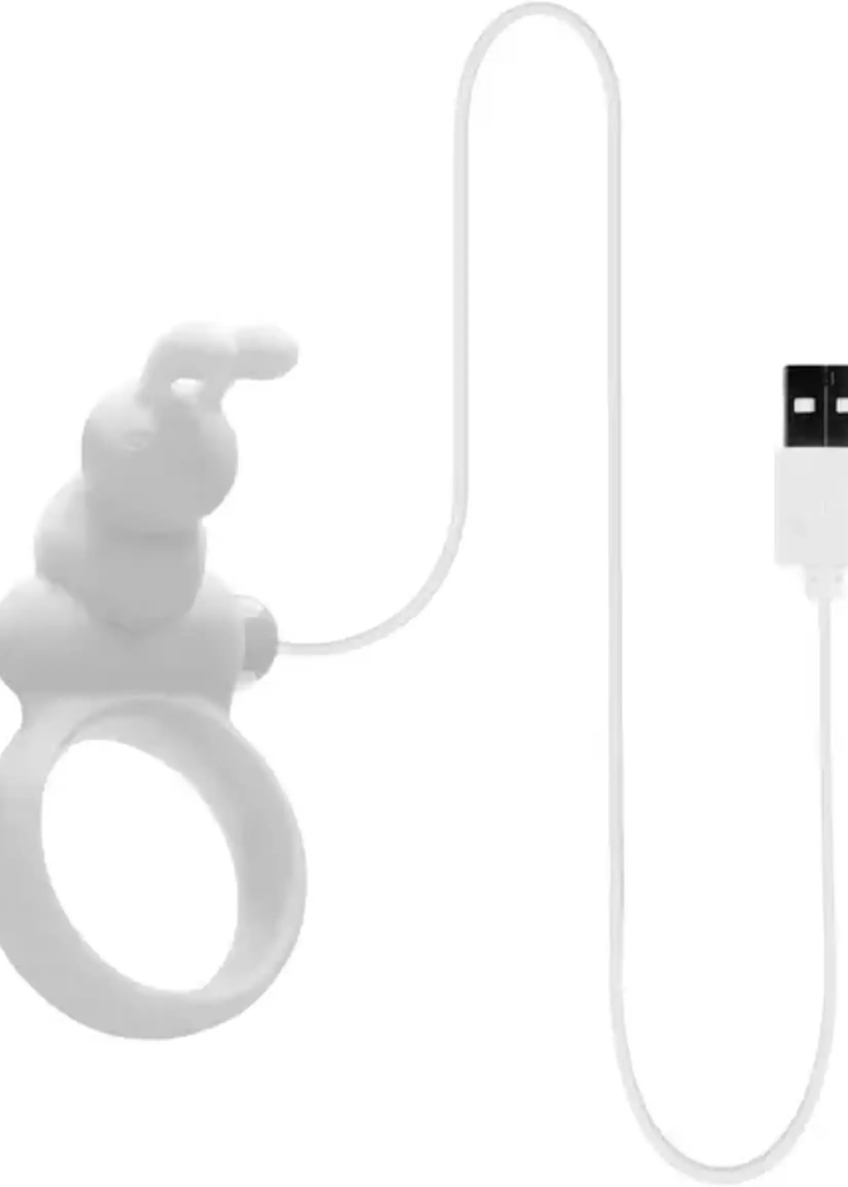 BMS Factory Buckle Up - Vibrating Cock Ring - White