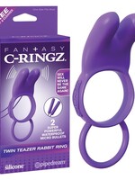 Pipedream C-Ringz - Twin Teazer Rabbit Ring