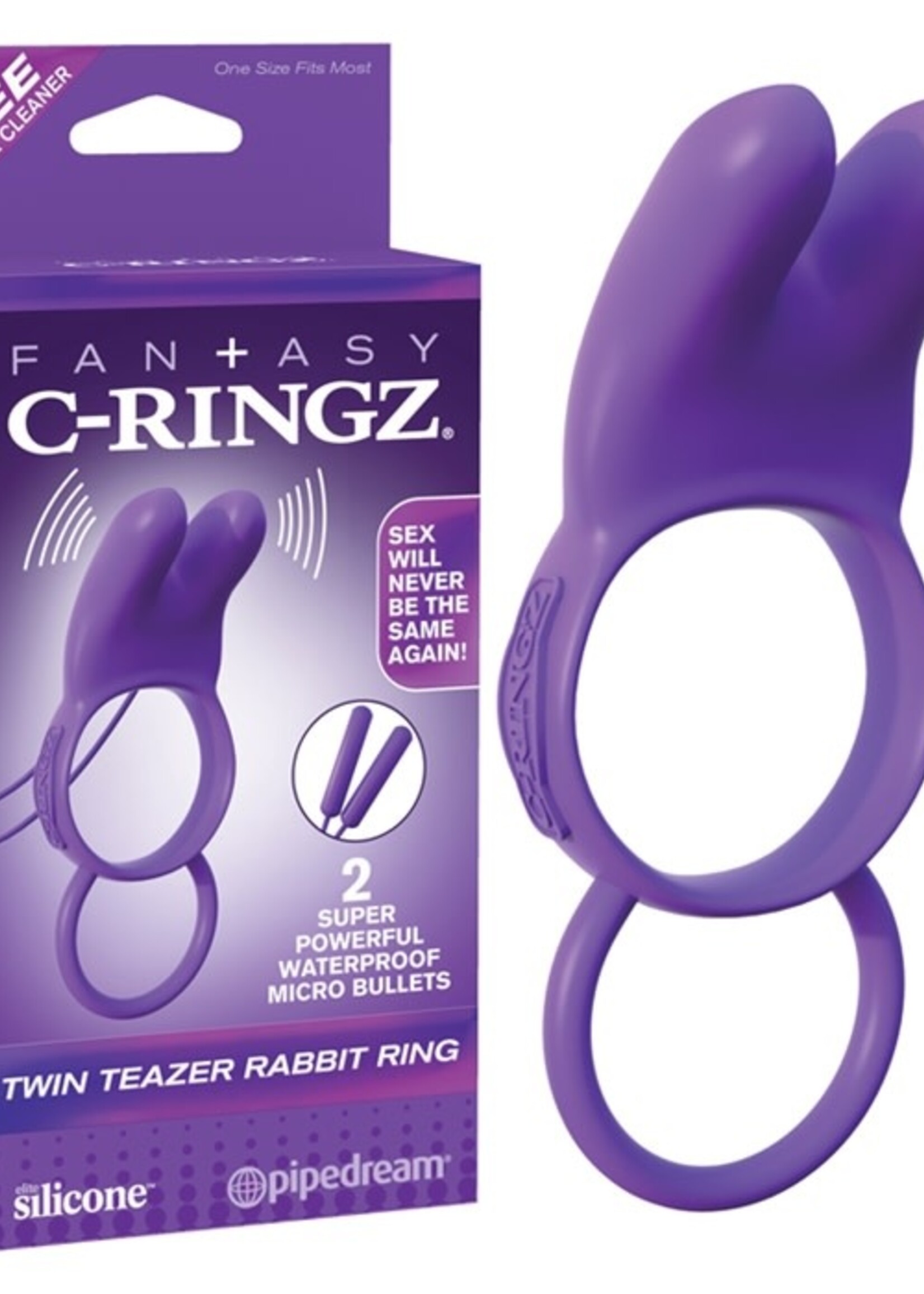 Pipedream C-Ringz - Twin Teazer Rabbit Ring