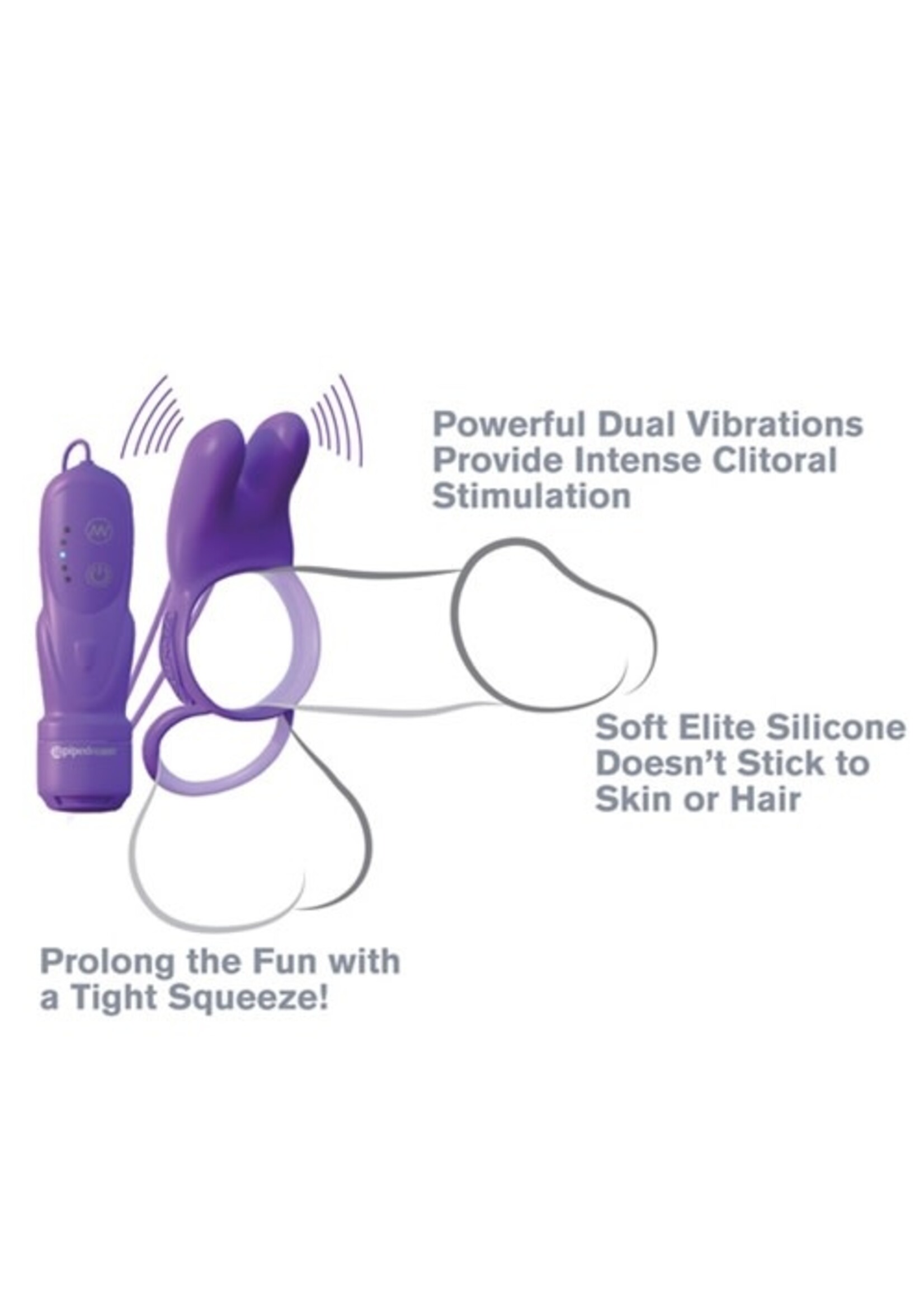 Pipedream C-Ringz - Twin Teazer Rabbit Ring