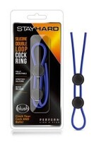 Blush Novelties Blush - Stay Hard - Silicone Double Loop Cock Ring - Blue