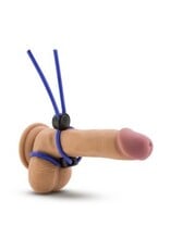 Blush Novelties Blush - Stay Hard - Silicone Double Loop Cock Ring - Blue