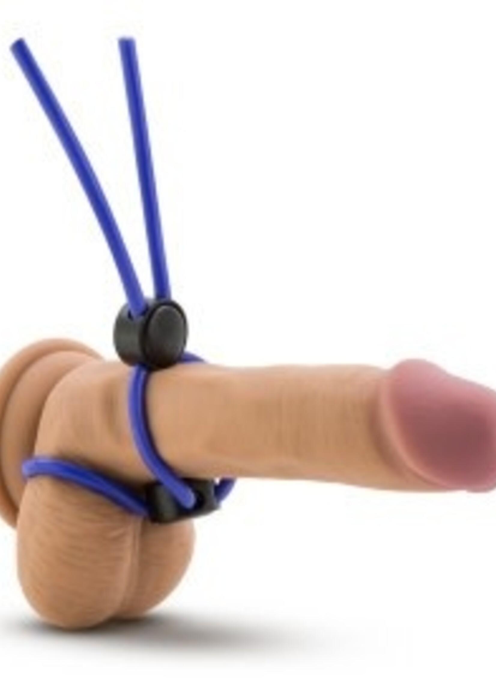 Blush Novelties Blush - Stay Hard - Silicone Double Loop Cock Ring - Blue