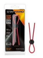 Blush Novelties Blush - Stay Hard - Silicone Loop Cock Ring - Red