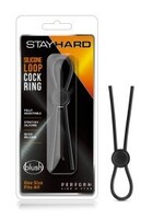 Blush Novelties Blush - Stay Hard - Silicone Loop Cock Ring - Black