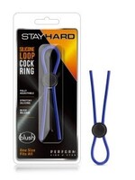 Blush Novelties Blush - Stay Hard - Silicone Loop Cock Ring - Blue