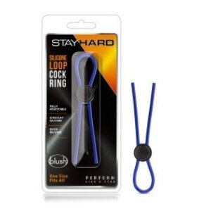 Blush - Stay Hard - Silicone Loop Cock Ring - Blue