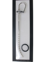 Ouch! Beaded 7mm Steel Urethral Sounding Plug & Ring