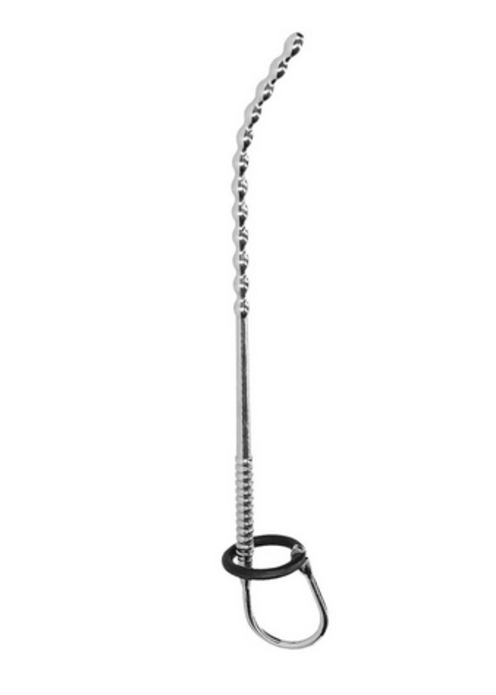 Ouch! Beaded 7mm Steel Urethral Sounding Plug & Ring