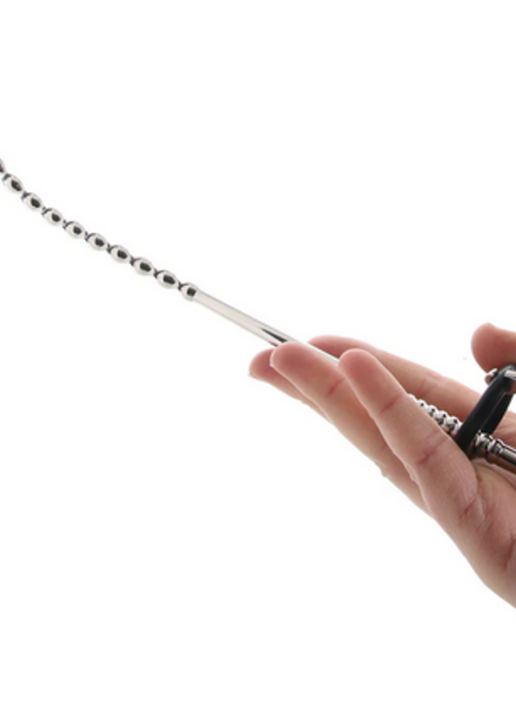 Ouch! Beaded 7mm Steel Urethral Sounding Plug & Ring