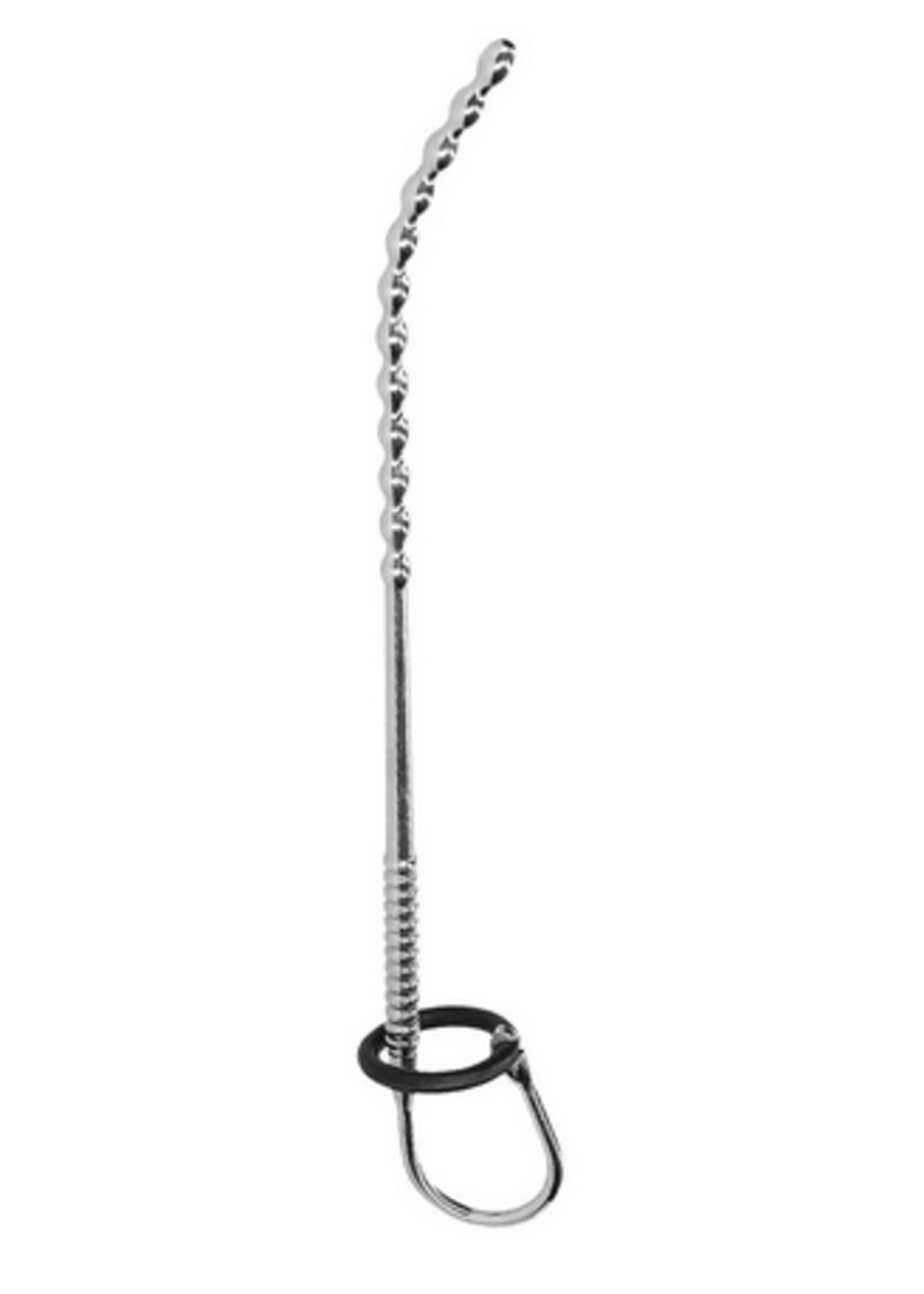 Ouch! Beaded 7mm Steel Urethral Sounding Plug & Ring