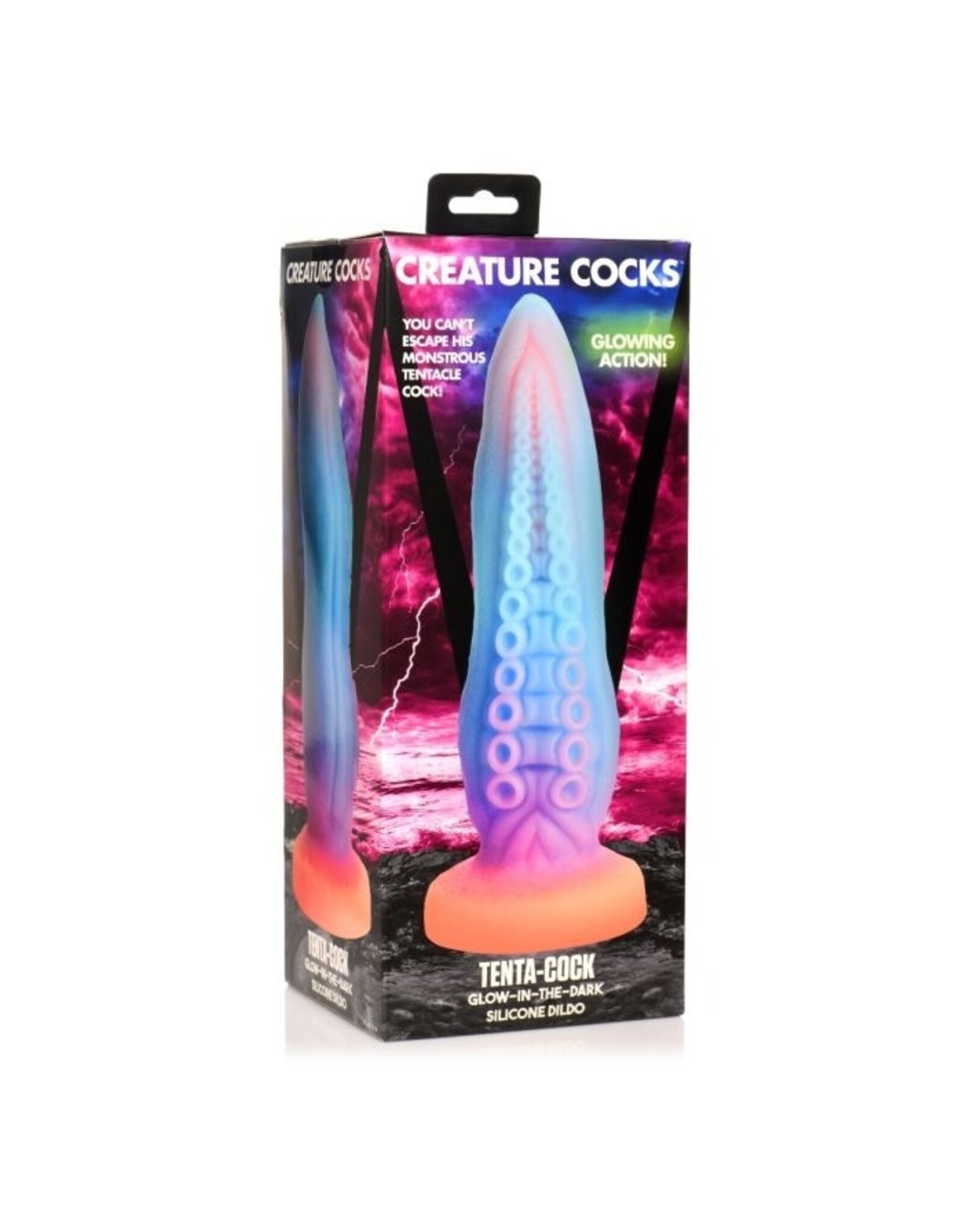 XR Brands Creature Cocks - Tenta-Cock Glow-in-the-Dark Silicone Dildo