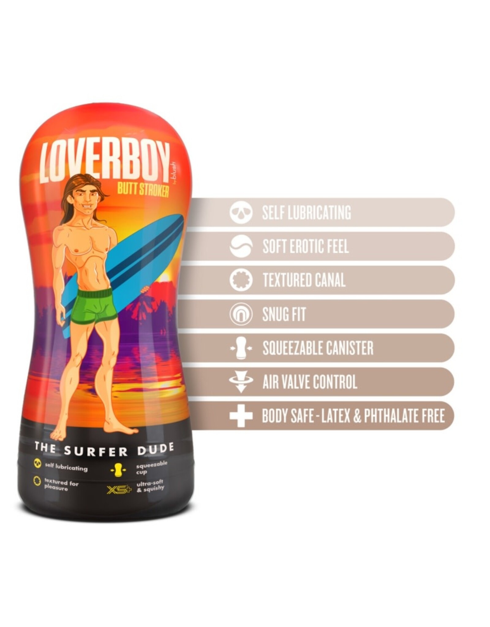 Blush Novelties Loverboy Stroker - The Surfer Dude