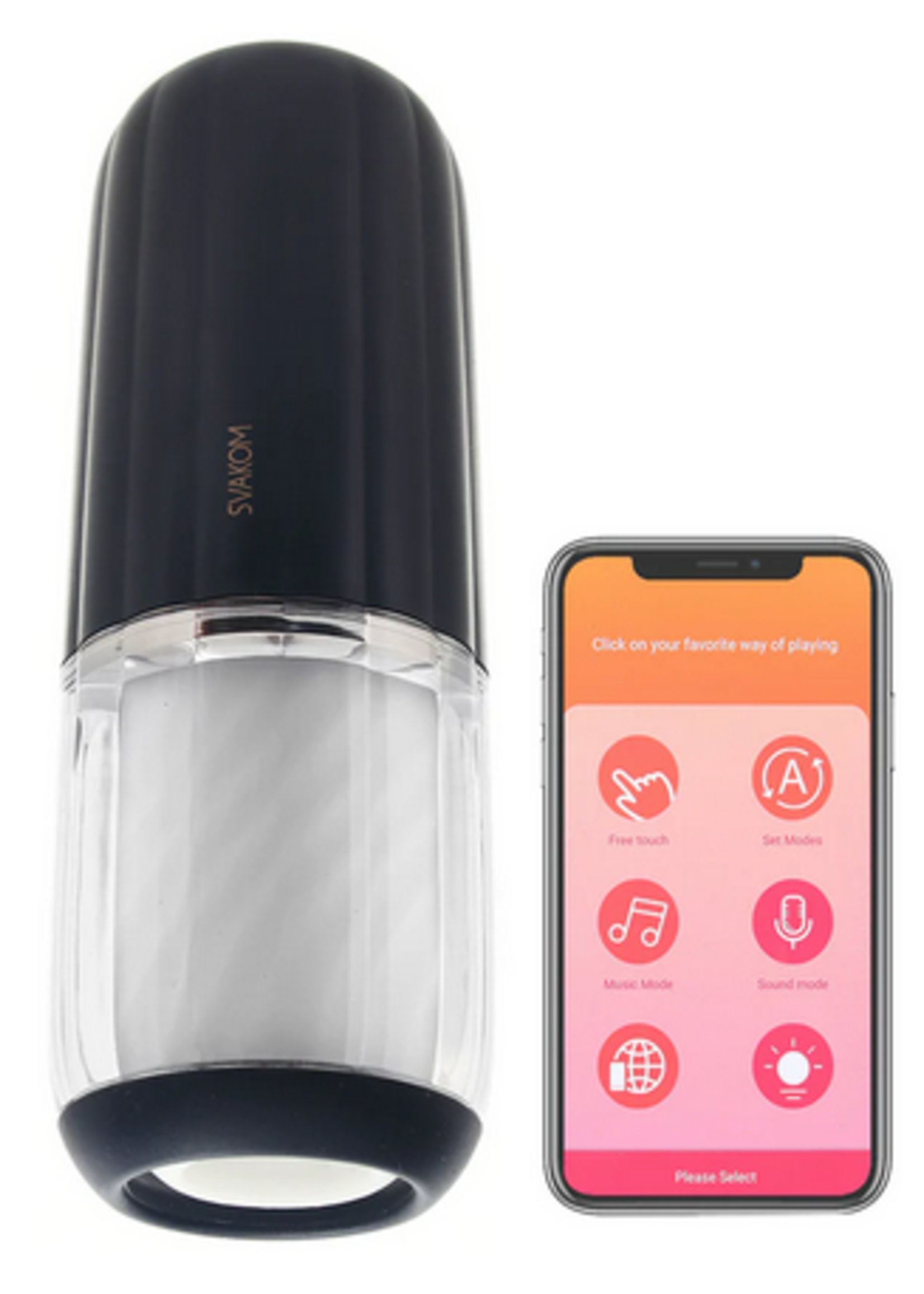 Svakom - Alex Neo 2 - Interactive Thrusting Masturbator (Dark Blue)
