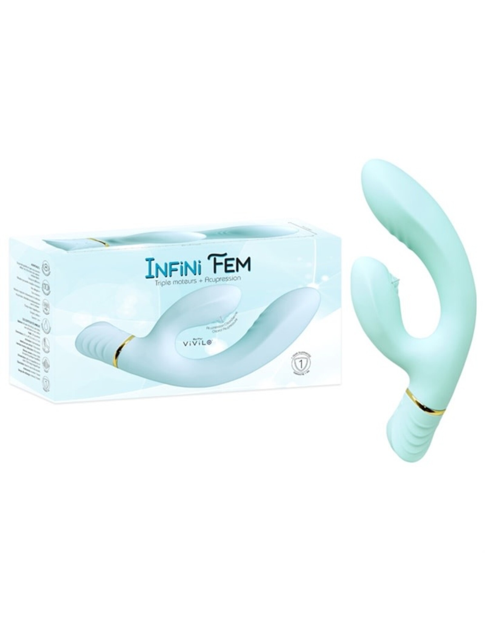 ViVilo Vivilo-Infini Fem- Triple Motor and Acupressure Vibe