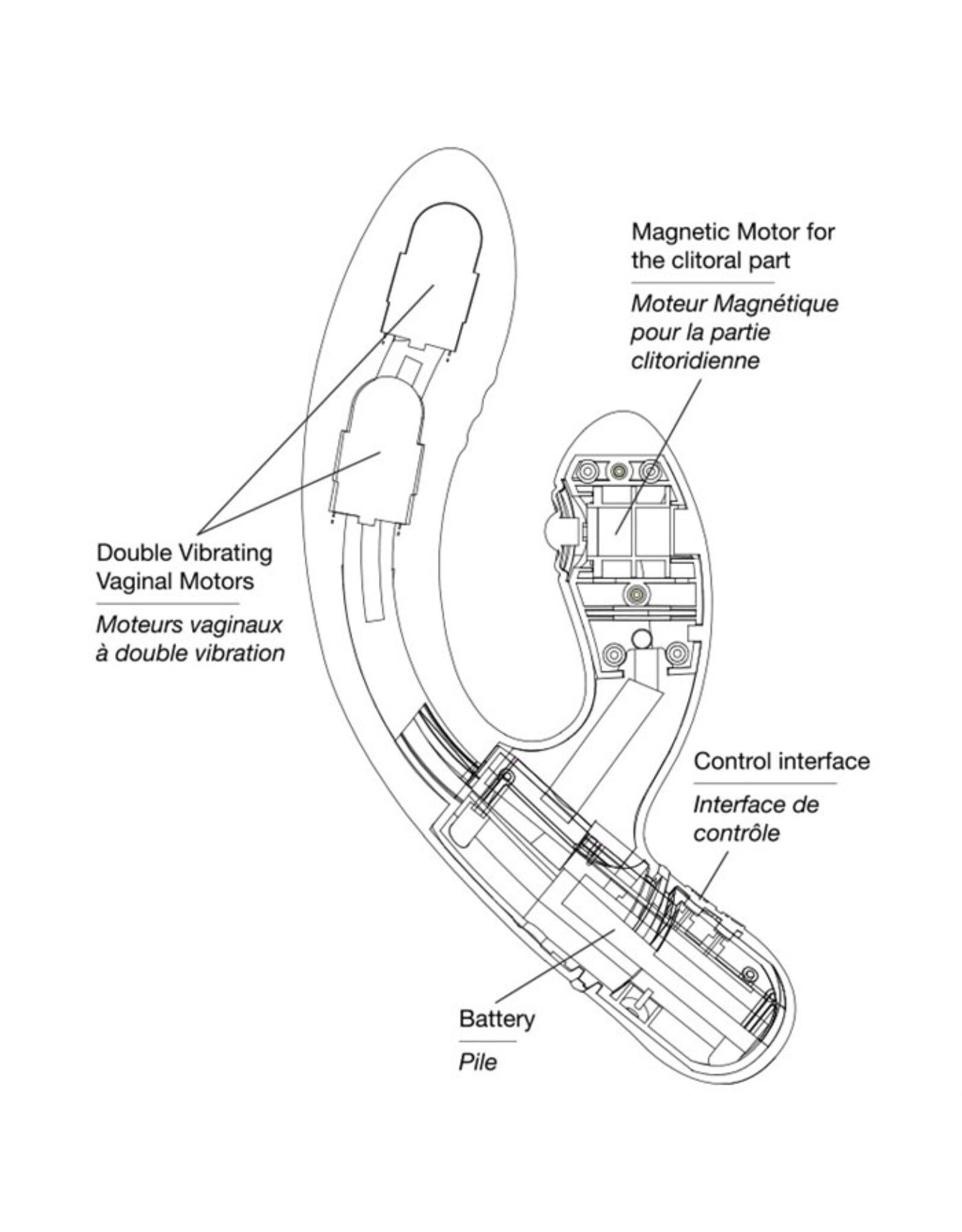 ViVilo Vivilo-Infini Fem- Triple Motor and Acupressure Vibe