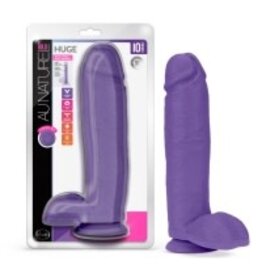 Blush Novelties Au Naturel - Bold - Huge - 10" Dildo - Purple