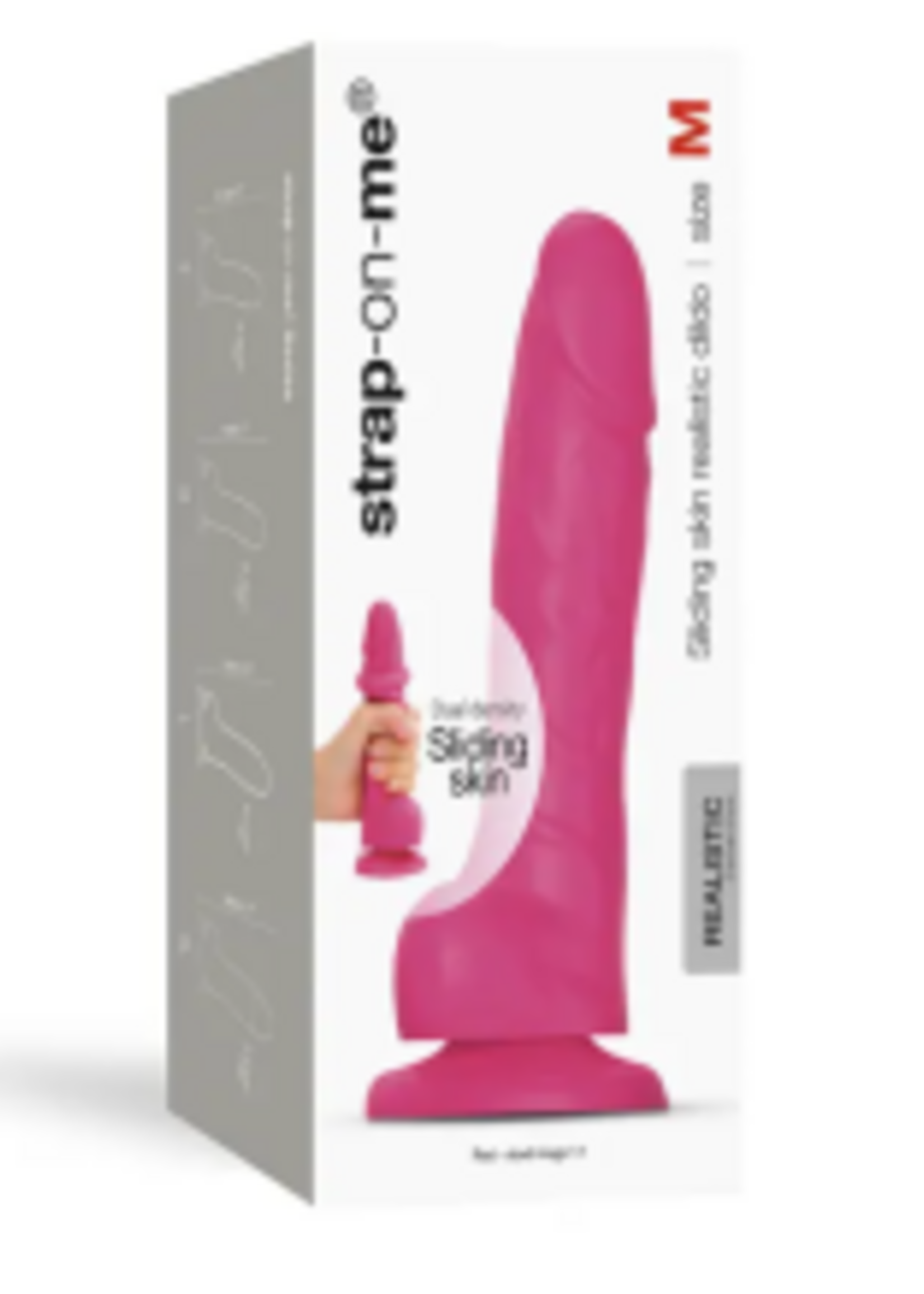 Strap-on-me by Lovely Planet Strap On Me - Sliding Skin Dildo - Fuchsia - Medium