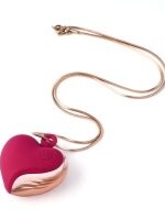 Tracy's Dog Tracy’s Dog - Beating Love Silicone Heart-Shaped Necklace Vibrator - Red