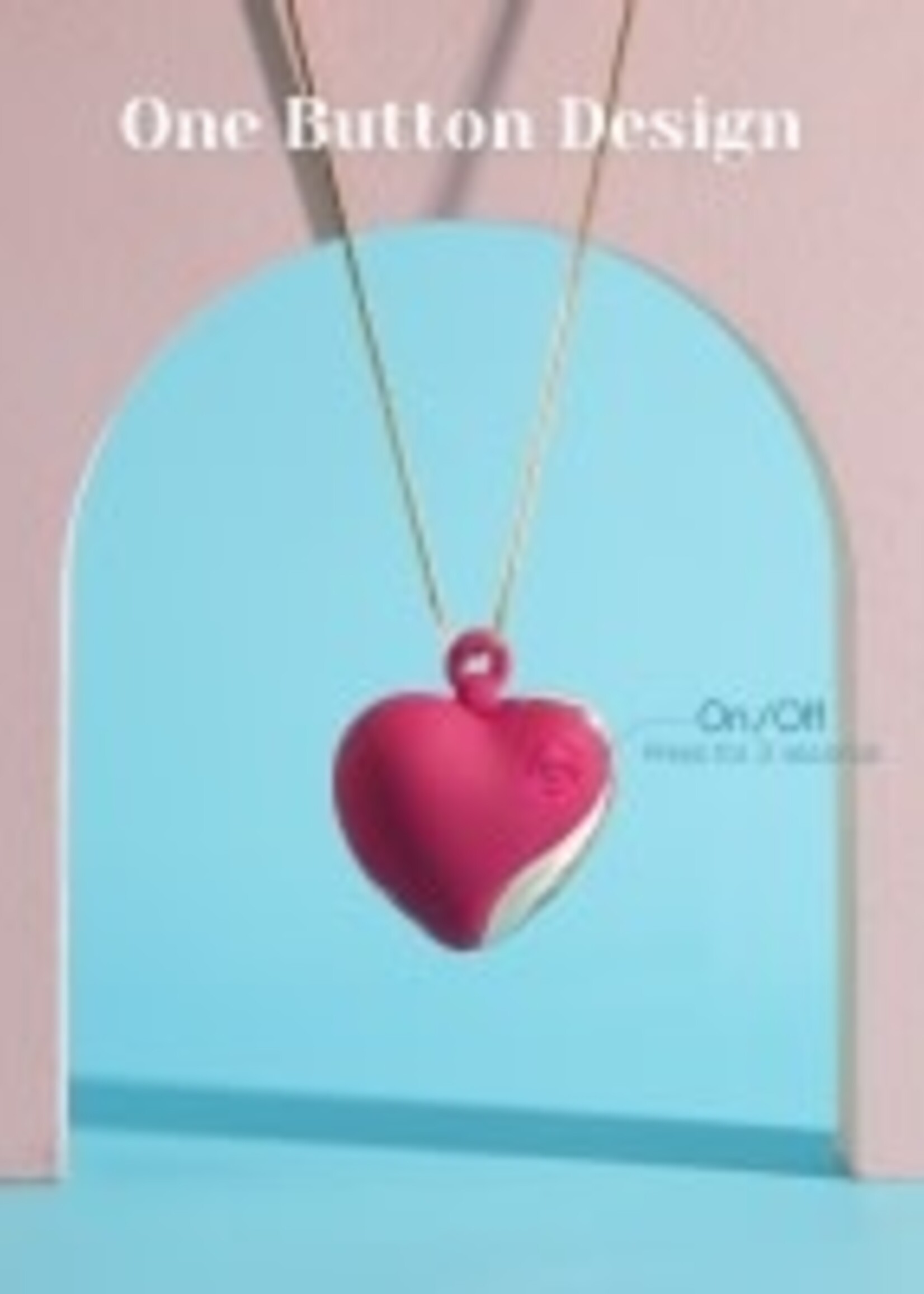 Tracy's Dog Tracy’s Dog - Beating Love Silicone Heart-Shaped Necklace Vibrator - Red