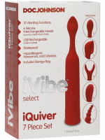 Doc Johnson iVibe Select - iQuiver 7pc Set - Red Velvet