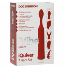 Doc Johnson iVibe Select - iQuiver 7pc Set - Red Velvet