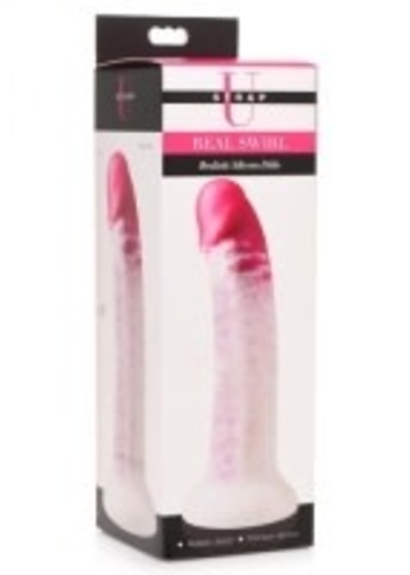 XR Brands Strap U - Real Swirl Dildo Pink 7”