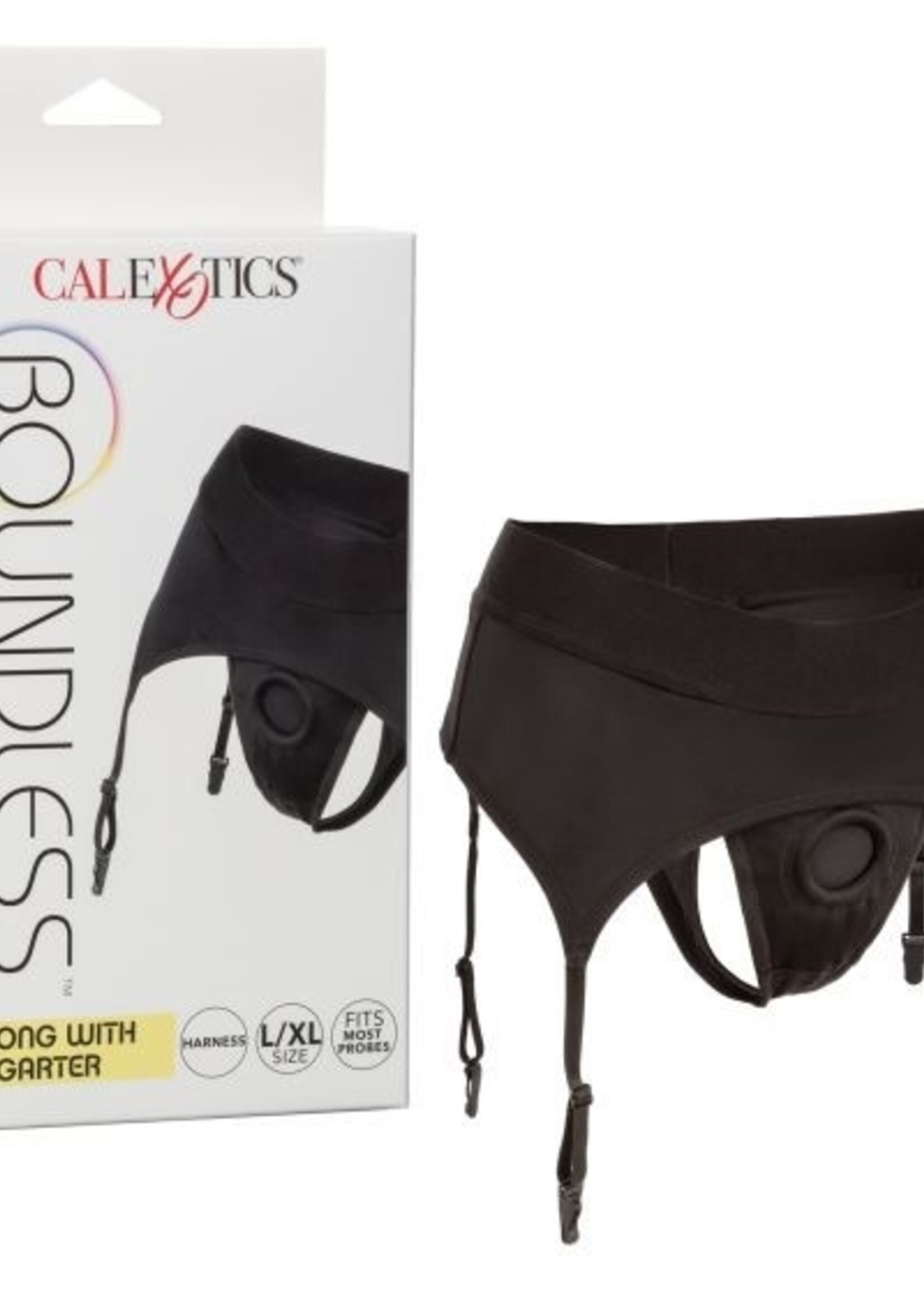 Calexotics Boundless - Thong w/ Garter Harness - L/XL