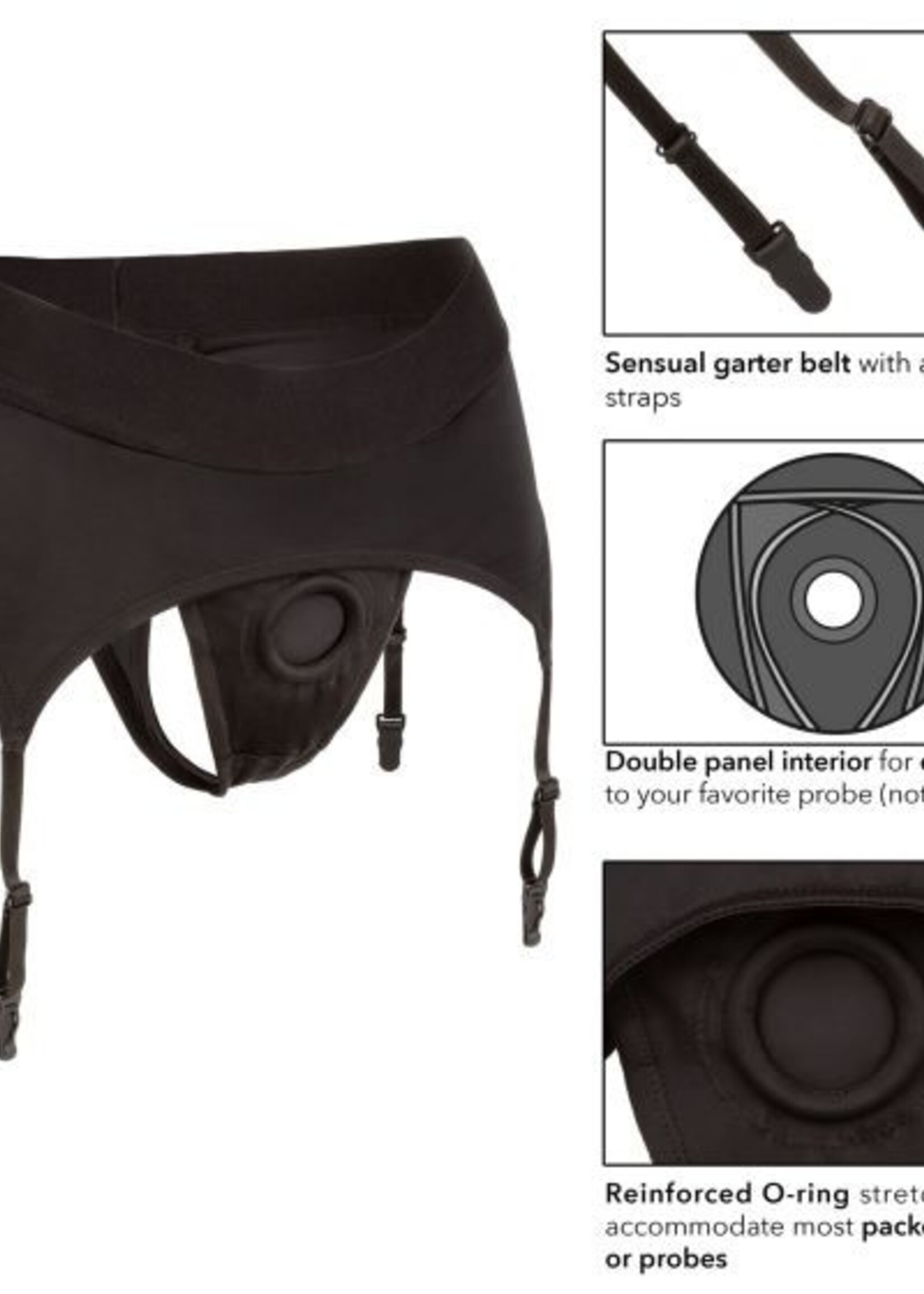 Calexotics Boundless - Thong w/ Garter Harness - L/XL