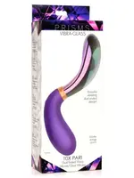 XR Brands Prisms - 10X Dual End Wavy Silicone Glass Vibe