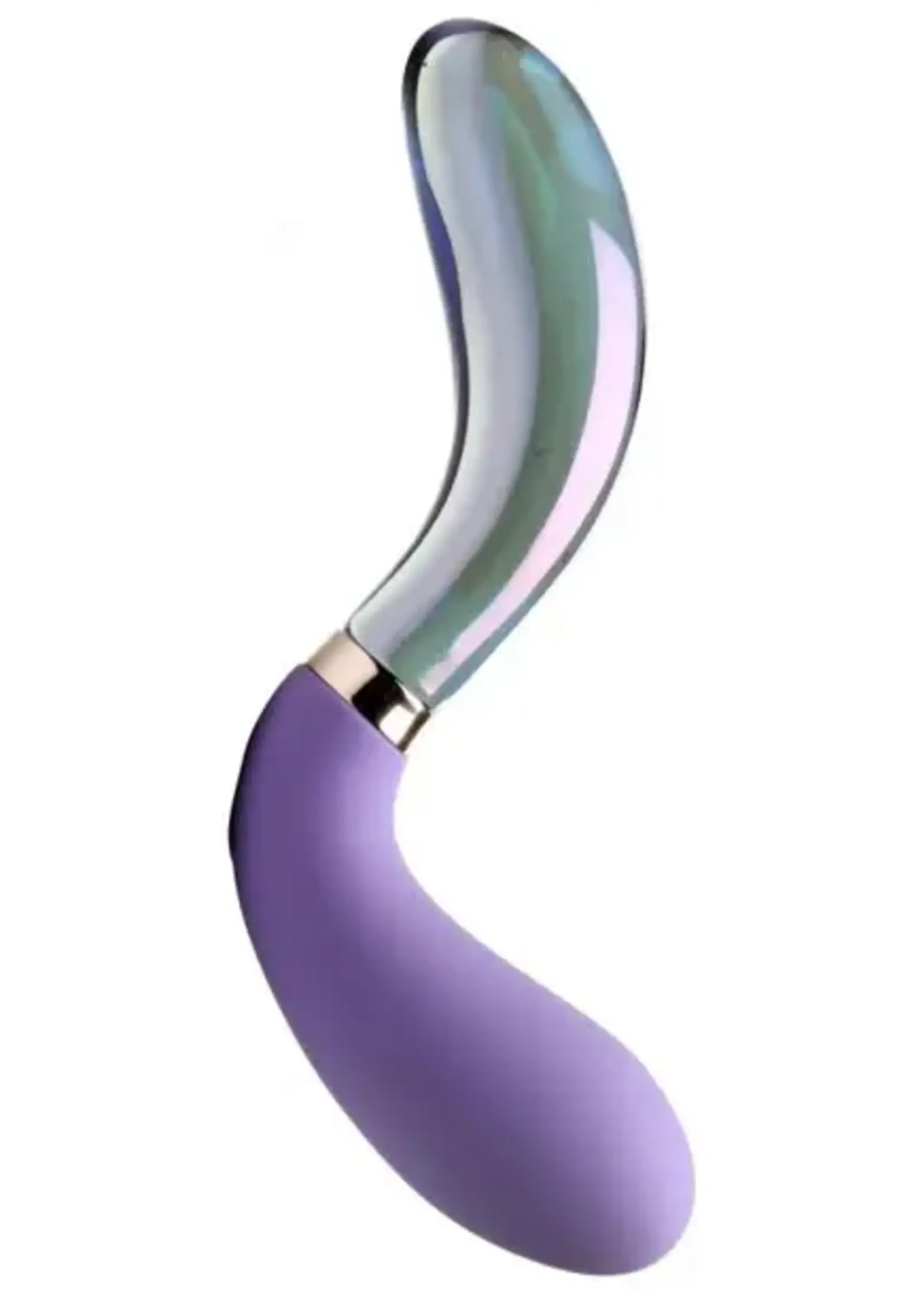 XR Brands Prisms - 10X Dual End Wavy Silicone Glass Vibe
