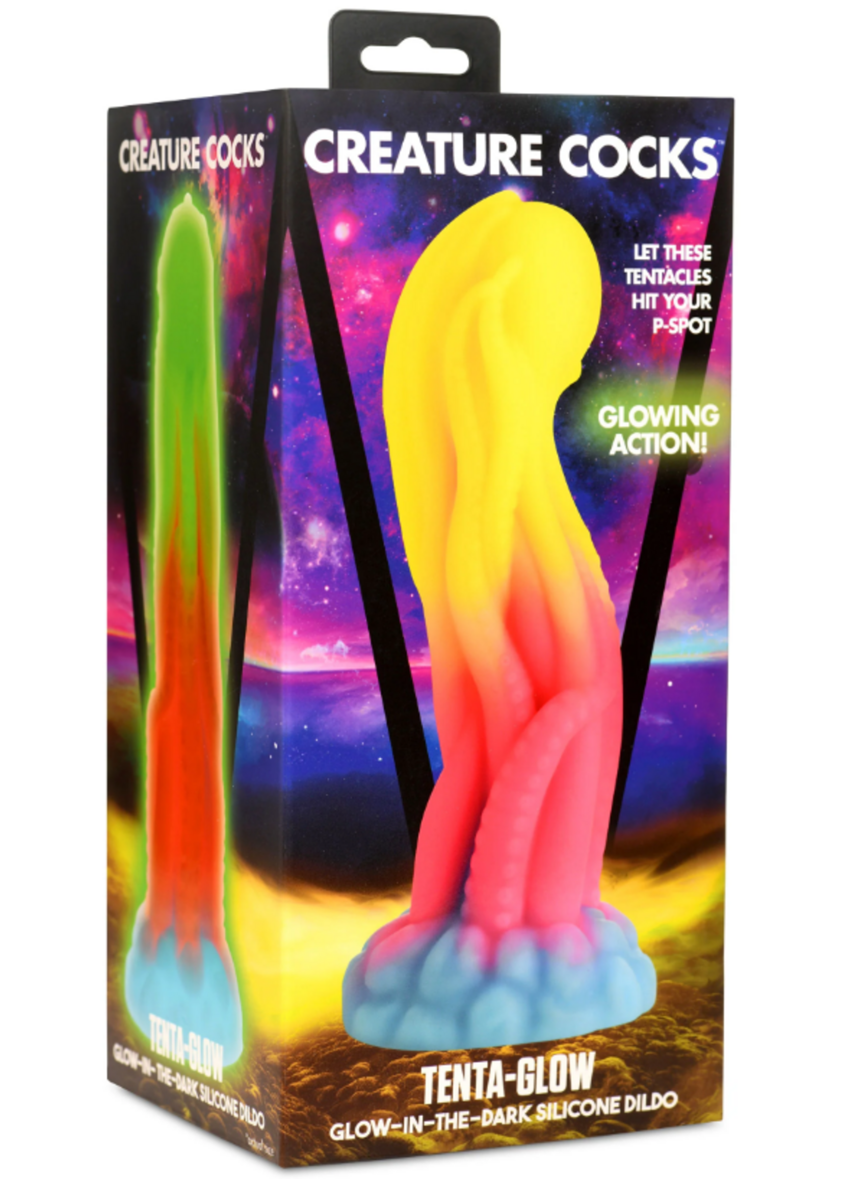 XR Brands Creature Cocks - Tenta-Glow Glow In The Dark Dildo