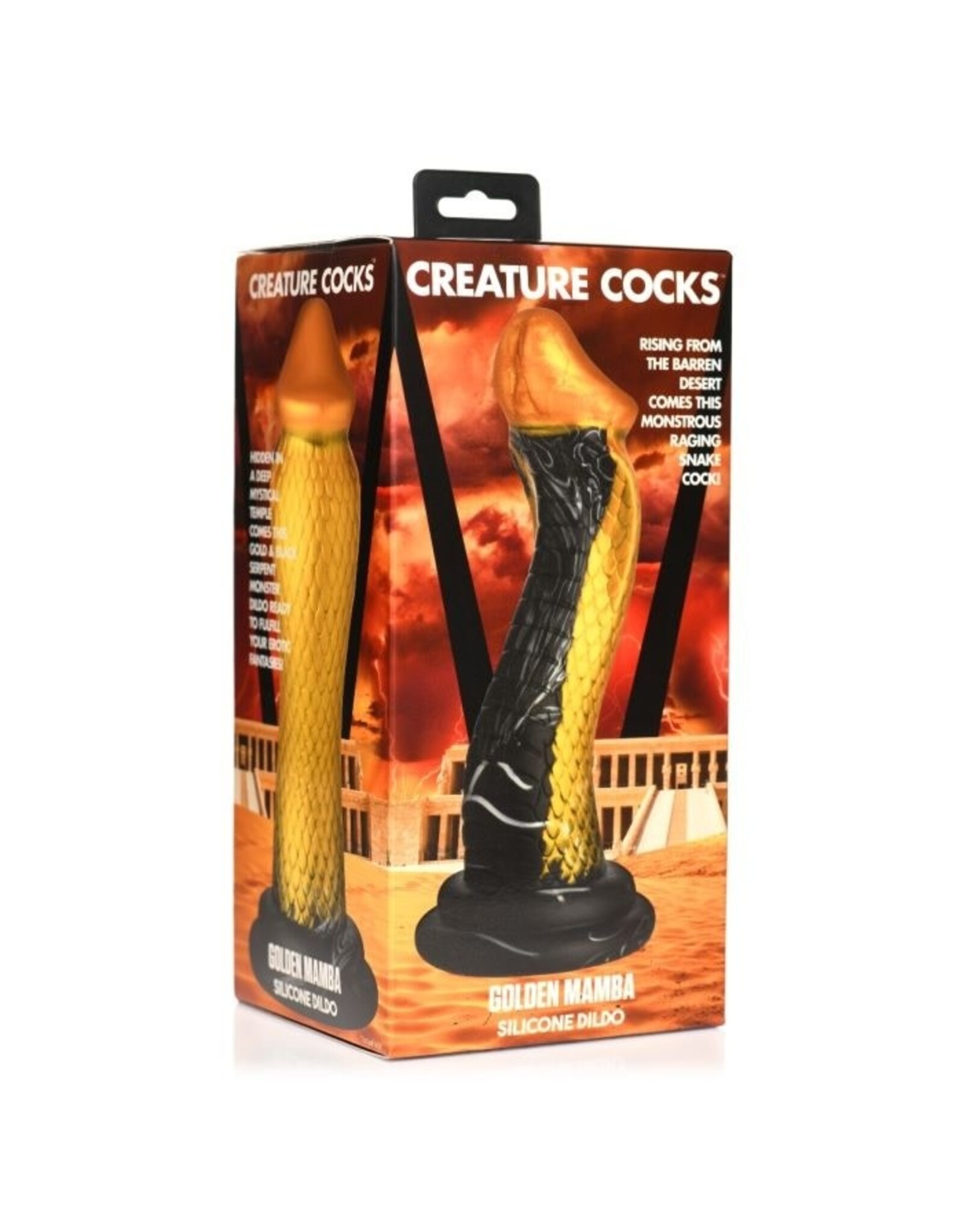 XR Brands Creature Cocks - Golden Mamba Silicone Dildo