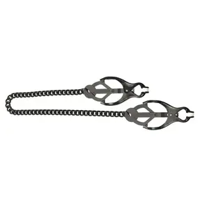 Spartacus Butterfly Nipple Clamps with Black Chain