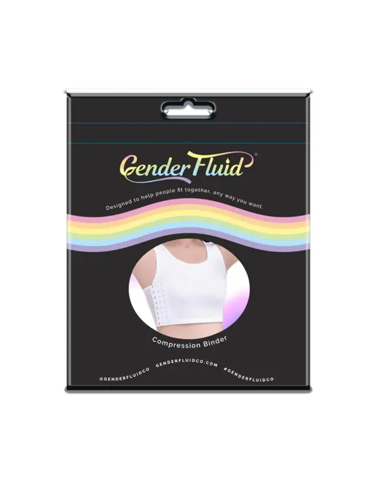 Gender Fluid Chest Binder - White - Large