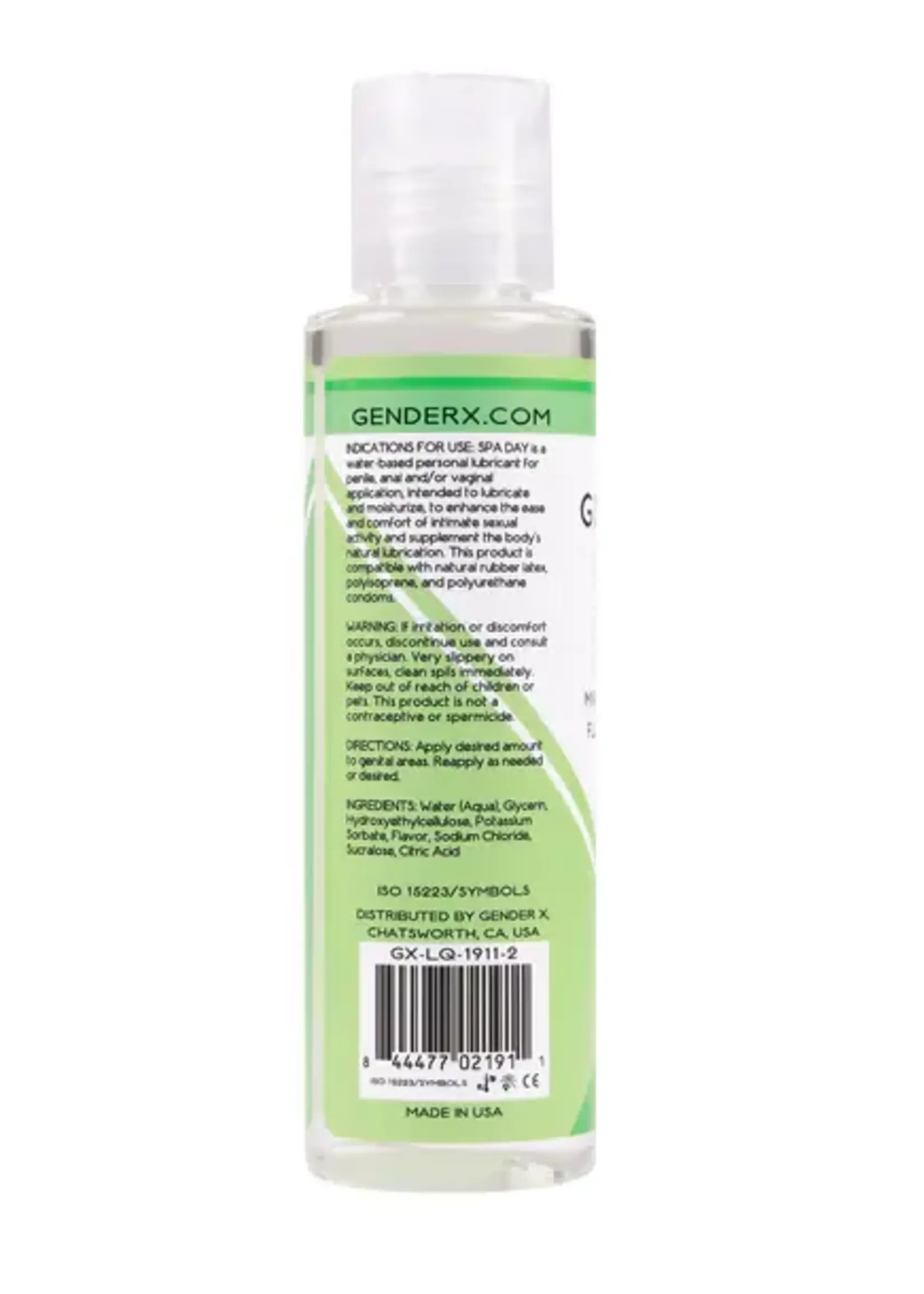 Gender X Gender X - Spa Day - Mint, Lime & Cucumber Flavored Lubricant - 2 oz