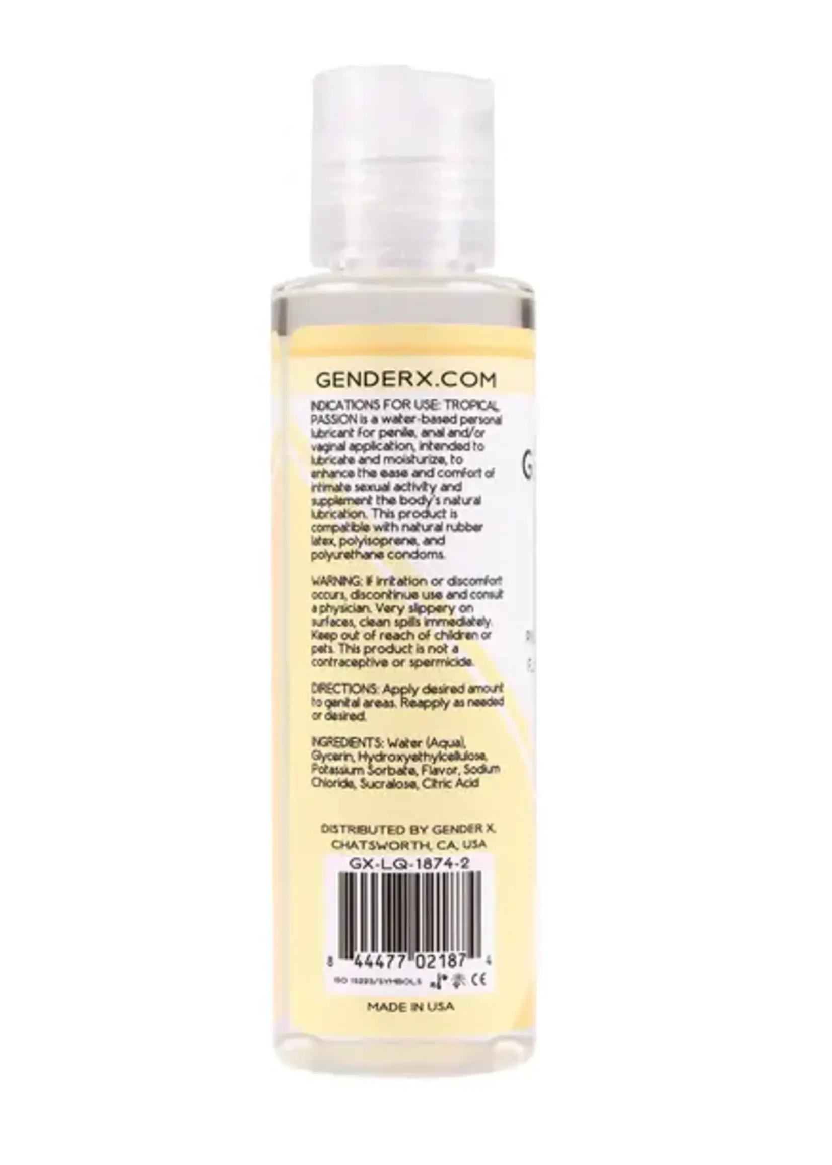 Gender X Gender X - Tropical Passion - Coconut & Pineapple Flavored Lubricant - 2 oz